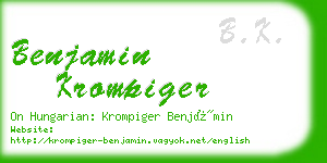 benjamin krompiger business card